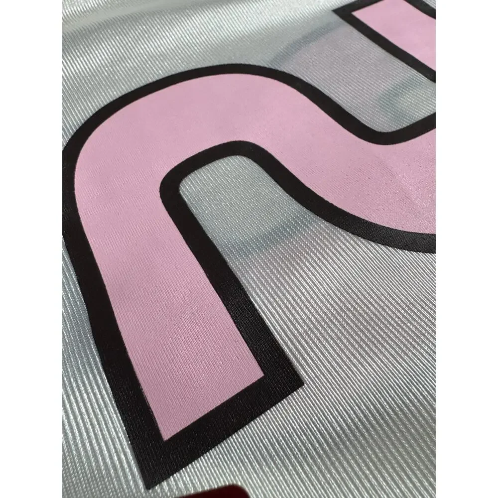 Nike Miami Hurricanes Women's #2 White and Pink Jersey - Size Small